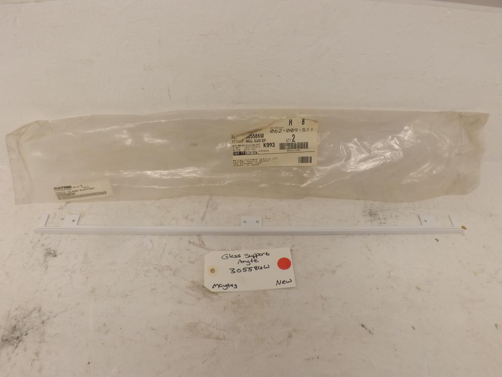 Maytag Range 305586W Glass Support Angle New OEM Maytag Range 305586W Glass Support Angle New OEM